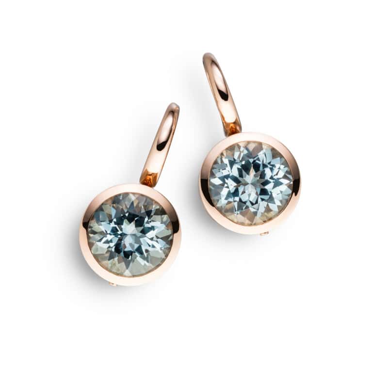 Diana Faraj Schmuck ‧ Aquamarine earrings rose gold