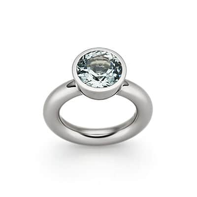 Diana Faraj Schmuck ‧ Ring Grüner Beryll Weißgold